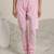 womens pink printed cotton anarkali kurta with churidar & dupatta
