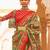 Green ethnic motifs printed zari ikat saree