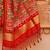 Green ethnic motifs printed zari ikat saree