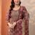 women ethnic motifs printed regular kurta with trousers & with dupatta