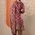 women ethnic motifs printed regular kurta with trousers & with dupatta