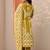 ethnic motifs printed straight kurta with trousers & dupatta