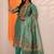 women ethnic motifs printed regular mirror work kurta with trousers & with dupatta