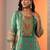 women ethnic motifs printed regular mirror work kurta with trousers & with dupatta