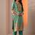 women ethnic motifs printed regular mirror work kurta with trousers & with dupatta