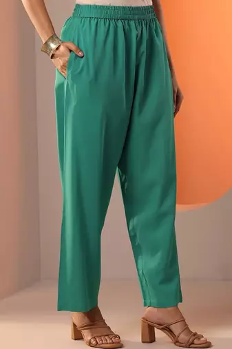 women ethnic motifs printed regular mirror work kurta with trousers & with dupatta