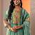 women ethnic motifs printed regular mirror work kurta with trousers & with dupatta