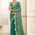 Green women green embroidered tissue saree