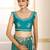 Green women green embroidered tissue saree
