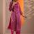 women bandhani dyed regular thread work kurta with palazzos & with dupatta