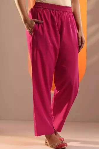 women bandhani dyed regular thread work kurta with palazzos & with dupatta