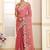 Pink embroidered tissue saree