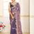 Purple women banarasi tissue saree