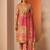 women ethnic motifs printed regular kurta with trousers & with dupatta