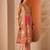 women ethnic motifs printed regular kurta with trousers & with dupatta