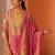 women ethnic motifs printed regular kurta with trousers & with dupatta