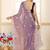 Purple women banarasi tissue saree