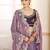 Purple women banarasi tissue saree