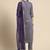 women striped regular thread work kurta with trousers & with dupatta