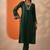 women ethnic motifs regular thread work kurta with trousers