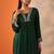 women ethnic motifs regular thread work kurta with trousers