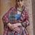 Maroon ajrak block silk blend banarasi saree