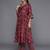 women floral printed empire kurta with trousers & with dupatta