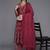 women floral printed empire kurta with trousers & with dupatta