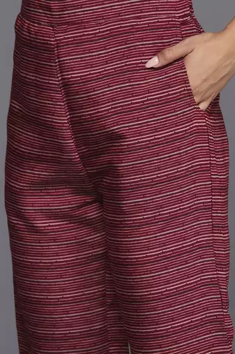 women floral printed empire kurta with trousers & with dupatta