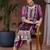 women ethnic motifs printed regular kurta with trousers