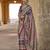 Magenta ajrak block printed banarasi saree