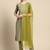women yoke design regular kurta with trousers & with dupatta