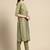 women yoke design regular kurta with trousers & with dupatta