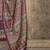 Magenta ajrak block printed banarasi saree