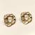 Gold-toned open heart stud earrings, anti-tarnish jewellery
