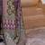Purple ajrak block printed banarasi saree