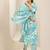 women floral printed regular thread work kurta with trousers & with dupatta