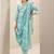 women floral printed regular thread work kurta with trousers & with dupatta