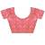 Pink embellished embroidered silk blend designer saree