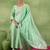 women ethnic motifs yoke design regular kurta with trousers & with dupatta