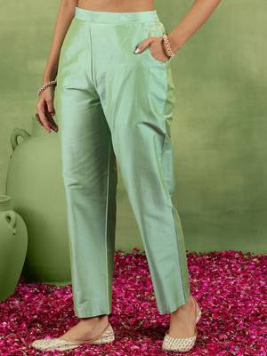 women ethnic motifs yoke design regular kurta with trousers & with dupatta 7
