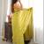 Lime embellished sequinned silk blend designer saree