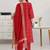 women ethnic motifs printed regular kurta with trousers & with dupatta