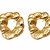 Gold-toned open heart stud earrings, anti-tarnish jewellery