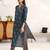 women ethnic motifs printed regular cotton blend kurta with trousers & with dupatta