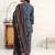 women ethnic motifs printed regular cotton blend kurta with trousers & with dupatta