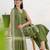 ethnic motifs printed v neck sleeveless kurta with palazzos & dupatta