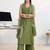 ethnic motifs printed v neck sleeveless kurta with palazzos & dupatta