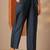 paisley printed notch neck thread work straight kurta with trousers