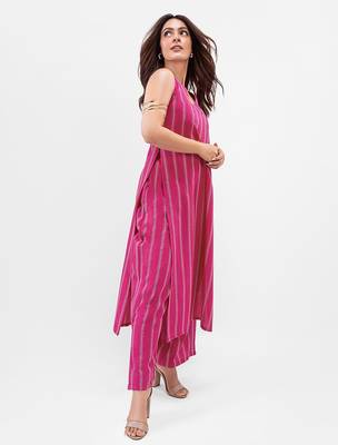 women striped regular kurta with palazzos 6
